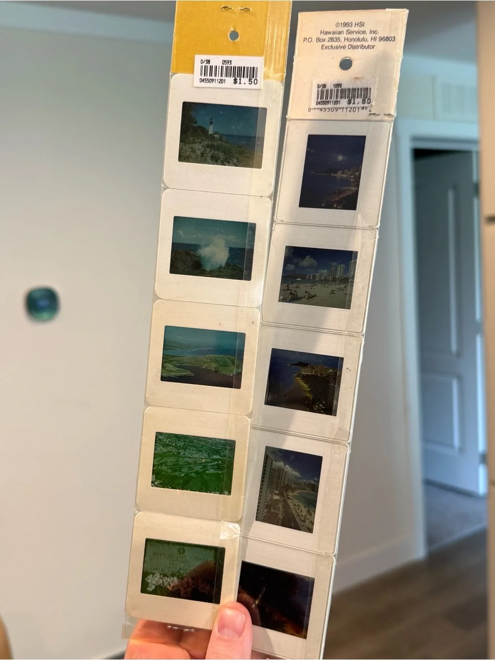 Vintage Hawaii film strips slides New Waikiki Oahu 90s bundle of 2
